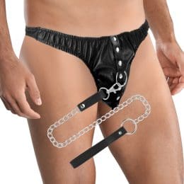 DARKNESS - SUBMISSION THONG WITH METAL CHAIN 2